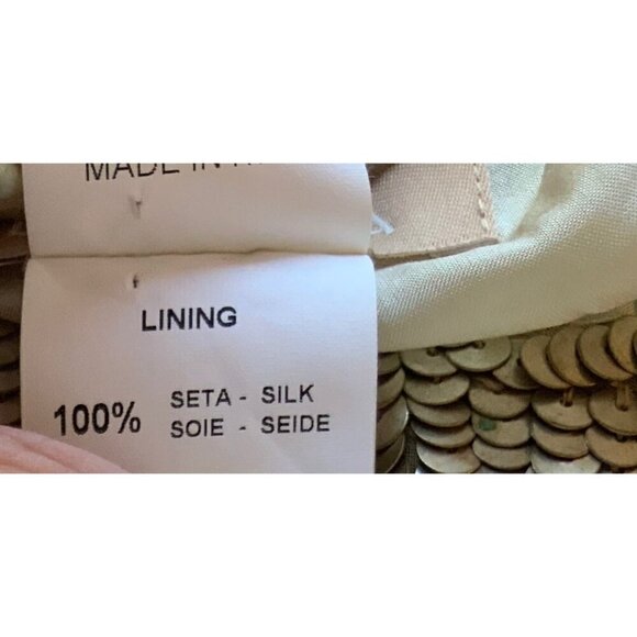 Luca Luca vintage couture Empire Line dress size 8  silk & sequined exceptional - Picture 12 of 14